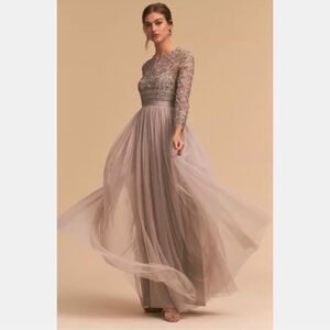 BHLDN x Needle & Thread Miramar Dress Nude